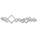 1Pcs Rhombus Diamond Shape Cutting Stencil, Carbon Steel Cutting Dies Template for Card Journals Scrapbook Holiday DIY Decoration Crafts - (5.51x1.3")