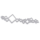 1Pcs Rhombus Diamond Shape Cutting Stencil, Carbon Steel Cutting Dies Template for Card Journals Scrapbook Holiday DIY Decoration Crafts - (5.51x1.3")