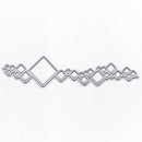 1Pcs Rhombus Diamond Shape Cutting Stencil, Carbon Steel Cutting Dies Template for Card Journals Scrapbook Holiday DIY Decoration Crafts - (5.51x1.3")