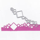 1Pcs Rhombus Diamond Shape Cutting Stencil, Carbon Steel Cutting Dies Template for Card Journals Scrapbook Holiday DIY Decoration Crafts - (5.51x1.3")