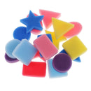 18 Pieces Multi Colors Sponge Painting Shapes Painting Craft Sponge Geometric Shapes for Toddlers Early Learning Sponge for Kids Painting Tools