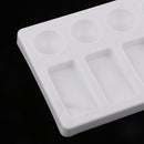 3 Pieces Plastic Artist Paint Palette Tray Art Paint Palette for Watercolor Gouache Painting Mixing Trays
