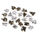 Jewelry Craft Design - 24 Pack Zodiac Charm Pendants Dangle Beads Accessories for DIY Crafts Bracelet Necklace Jewelry Making, Antique Silver & Bronze