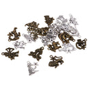 Jewelry Craft Design - 24 Pack Zodiac Charm Pendants Dangle Beads Accessories for DIY Crafts Bracelet Necklace Jewelry Making, Antique Silver & Bronze