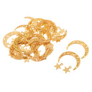 50 Packs DIY Retro Alloy Moon Star Connectors Charms Pendants Jewelry Making