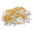 60 Pieces (Gold & Silver) Alloy Dolphin Charms Pendant for Jewelry Making Accessories Charming Unique