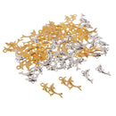 60 Pieces (Gold & Silver) Alloy Dolphin Charms Pendant for Jewelry Making Accessories Charming Unique