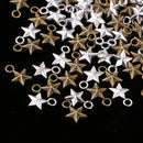 100 Pieces Mini Jewelry Making Charms Stars Pendant Ancient Charms fit Earring Necklace Bracelet Jewelry Key Chains Craft Card Gifts DIY Findings