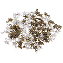 100 Pieces Mini Jewelry Making Charms Stars Pendant Ancient Charms fit Earring Necklace Bracelet Jewelry Key Chains Craft Card Gifts DIY Findings