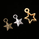 150x Retro Alloy Star Charms Pendant For Crafting Jewelry Making Accessories