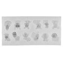 12-Cavity Chocolate Hard Candy Silicone Lollipop Mold, 12 Creative Chinese Zodiac Animals Design, Cute & Lovely, 7.01 x 3.39 x 0.71inch