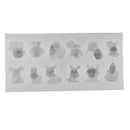 12-Cavity Chocolate Hard Candy Silicone Lollipop Mold, 12 Creative Chinese Zodiac Animals Design, Cute & Lovely, 7.01 x 3.39 x 0.71inch
