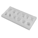 12-Cavity Chocolate Hard Candy Silicone Lollipop Mold, 12 Creative Chinese Zodiac Animals Design, Cute & Lovely, 7.01 x 3.39 x 0.71inch