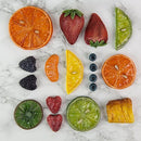 Silicone Mold, Assorted Shapes (Strawberry, Kiwi, Orange, Blueberry, Mulberries) - Fondant Mold Cake Topper Decoration Mould Baking Tool - 22.5 x 12cm