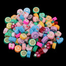 100 Pieces Assorted Fruits Slices Polymer Clay Beads Charms Accessories for Jewelry Making Kids Craft DIY