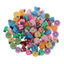 100 Pieces Assorted Fruits Slices Polymer Clay Beads Charms Accessories for Jewelry Making Kids Craft DIY