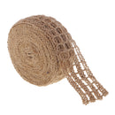 5 Meters Hollow Twine Braided Jute Hessian Burlap Ribbon Rope for Wedding Party Craft Handmade Accessories DIY Ornament 35mm