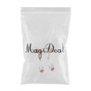 2 Pairs Chic Earrings Dangles Enamel Leaf/Flower Bud Charms Pendants For Fashion Jewelry Making Bag Zipper Ornaments