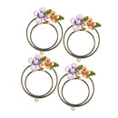4 Pieces Enamel Charms Pendant Alloy Pearl Flower DIY Jewelry Findings Craft
