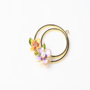 4 Pieces Enamel Charms Pendant Alloy Pearl Flower DIY Jewelry Findings Craft