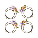 4 Pieces Enamel Charms Pendant Alloy Pearl Flower DIY Jewelry Findings Craft