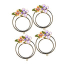 4 Pieces Enamel Charms Pendant Alloy Pearl Flower DIY Jewelry Findings Craft