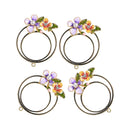 4 Pieces Enamel Charms Pendant Alloy Pearl Flower DIY Jewelry Findings Craft