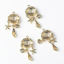 4Pieces Seashell Charms Pendant Jewelry Making Findings DIY Necklace Earring