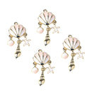 4Pieces Seashell Charms Pendant Jewelry Making Findings DIY Necklace Earring