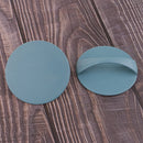 Plastic Green Solid Concave Convex Surface Round Plate With Handle For Wood Printing Art