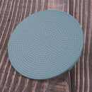 Plastic Green Solid Concave Convex Surface Round Plate With Handle For Wood Printing Art