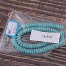 One Strand 15inch Blue Turquoise Loose Spacer Rondelle Beads for DIY Jewelry Making Craft, Natural Stone (8mm)