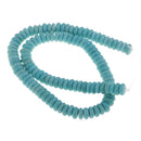 One Strand 15inch Blue Turquoise Loose Spacer Rondelle Beads for DIY Jewelry Making Craft, Natural Stone (8mm)