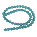 One Strand 15inch Blue Turquoise Round Loose Spacer Beads for DIY Jewelry Making Craft, Natural Stone (8mm)