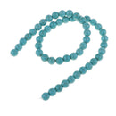 One Strand 15inch Blue Turquoise Round Loose Spacer Beads for DIY Jewelry Making Craft, Natural Stone (8mm)