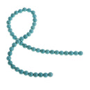 One Strand 15inch Blue Turquoise Round Loose Spacer Beads for DIY Jewelry Making Craft, Natural Stone (8mm)