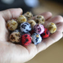 30pcs Women Fashion Accessory Hair Accessory Hair Ties Charms Fluffy Ball Kids Crafts Supply Pom Pom Ball Bag Decorative Charms