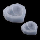 2x DIY Liquid Resin Molds Jewelry Making Mould Tool Silicone Ornament Diamond Heart Mold for Polymer Clay, Crafting, Epoxy Resin, Dried Flower