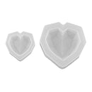 2x DIY Liquid Resin Molds Jewelry Making Mould Tool Silicone Ornament Diamond Heart Mold for Polymer Clay, Crafting, Epoxy Resin, Dried Flower