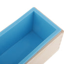 3 Pieces Rectangle Flexible Silicone Soap Loaf Mold with Wooden Box DIY Chocolate Cake Bread Mould for Soap Making Craft Tools 900ml/1200ml