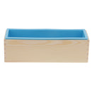 3 Pieces Rectangle Flexible Silicone Soap Loaf Mold with Wooden Box DIY Chocolate Cake Bread Mould for Soap Making Craft Tools 900ml/1200ml