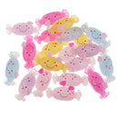 20 Pieces Sweet Kawaii Smile Candies Flatbacks Resin Flat Back Cabochon Buttons Scrapbooking Slime Charm fit Phone Embellishment Craft DIY Accessories
