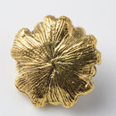10 Pieces 21mm Golden Plated Metal Pearl Flower Buttons Crystal Buttons Flatback Embellishments DIY Accessories Sewing Wedding Decorations