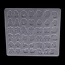 Clear Assorted Shapes Women Earring Silicone Mold for Cake Decorating, Crafting, Polymer Clay, Resin Casting,Jewelry Making Tool Moulds