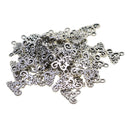 50 Pieces Antique Silver Alphabet Letters Sweet Charms Pendants Dangle Beads for Jewelry Making fit Necklace Bracelet Choker DIY Hanging Craft