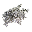 50 Pieces Antique Silver Alphabet Letters Sweet Charms Pendants Dangle Beads for Jewelry Making fit Necklace Bracelet Choker DIY Hanging Craft