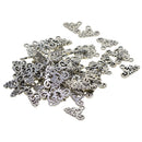 50 Pieces Antique Silver Alphabet Letters Sweet Charms Pendants Dangle Beads for Jewelry Making fit Necklace Bracelet Choker DIY Hanging Craft