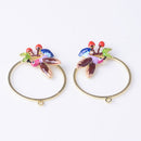 4pcs Baby Shower Gifts Cherry Bird Pendants Hanging Ornaments Earrings Findings Souvenir Garment Showing Crafts