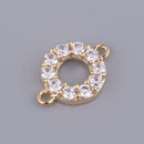 Zircons Rhinestone Charms Pendants Connector Charms For DIY Necklace Jewelry