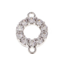 Zircons Rhinestone Charms Pendant Connector Charms For DIY Necklace Jewelry